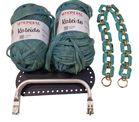 Kit borsa clutch con fettuccia Kaleido