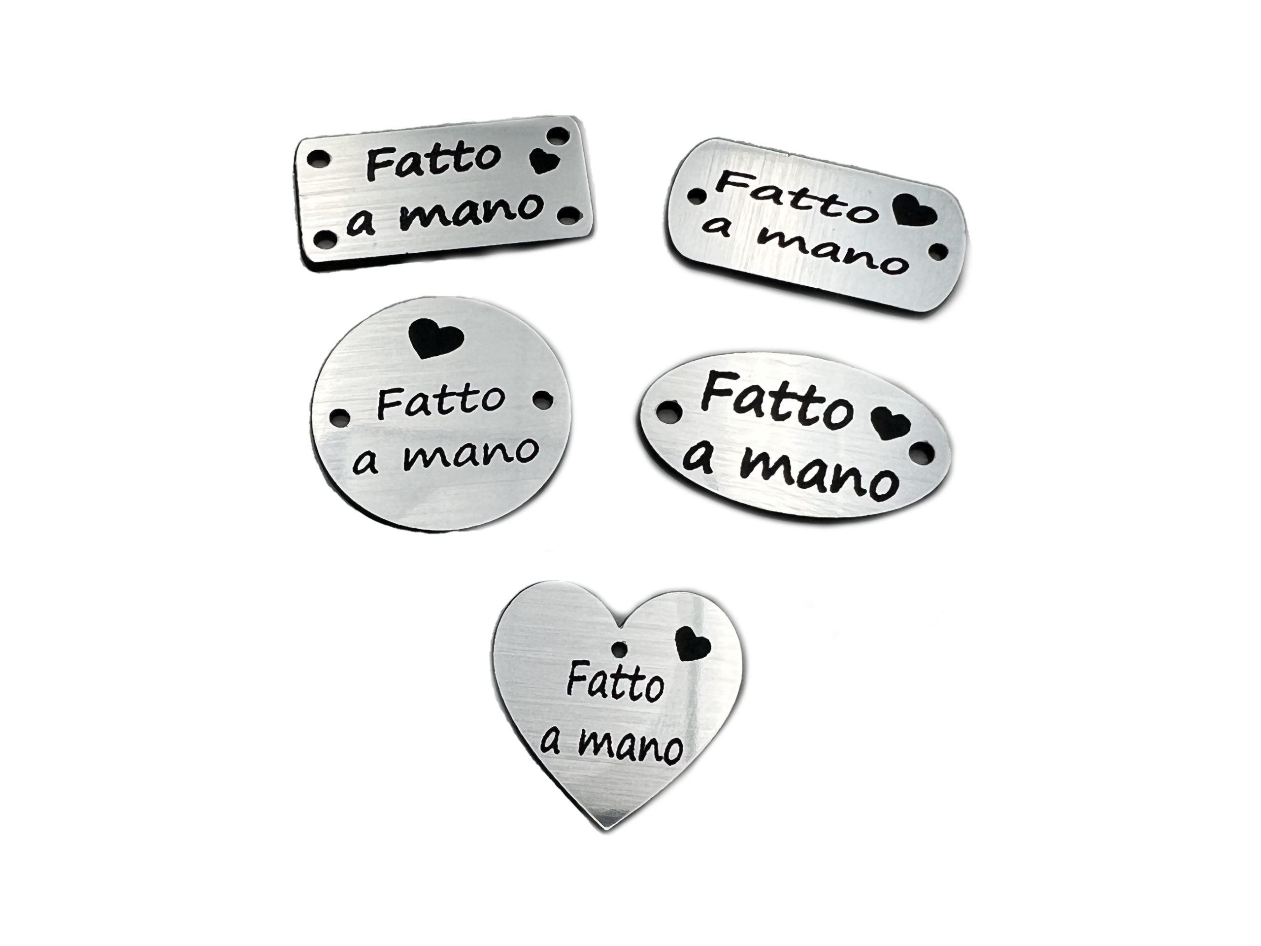 5 etichette fatto a mano