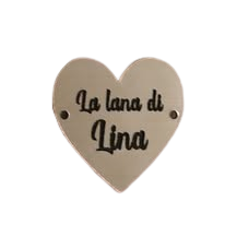 Etchette in plexiglass argento con scritta personalizzata