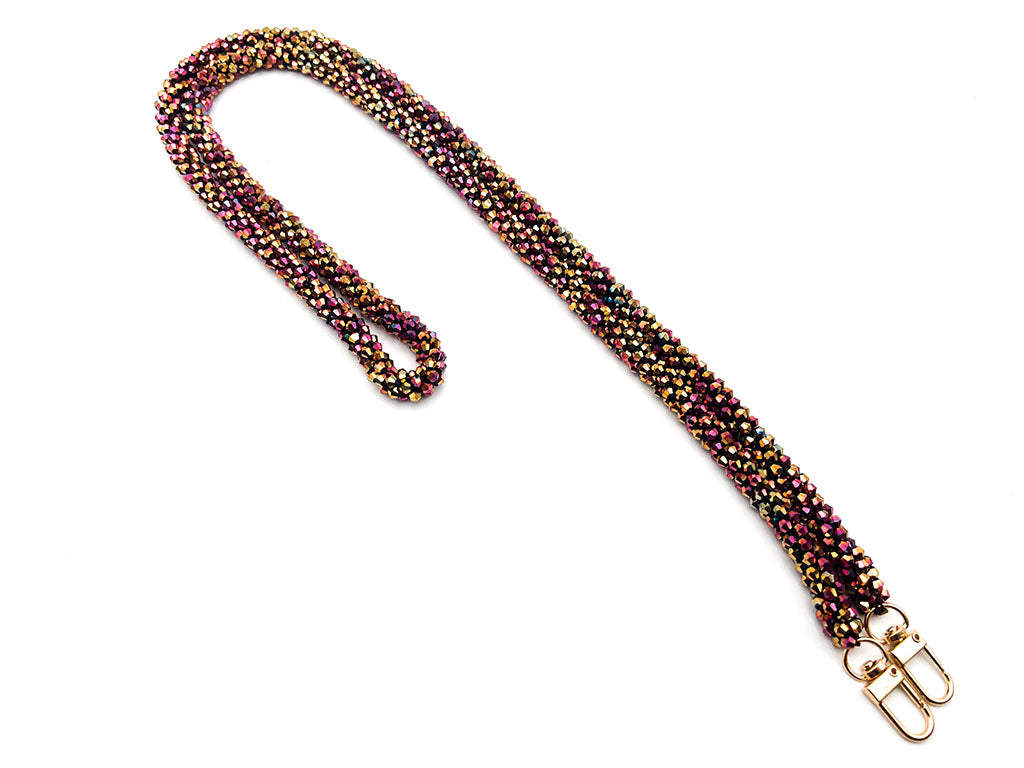Tracolla cristallo con ganci 130 cm