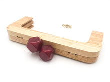 Click clack in legno rettangolare 19,5 cm con perla