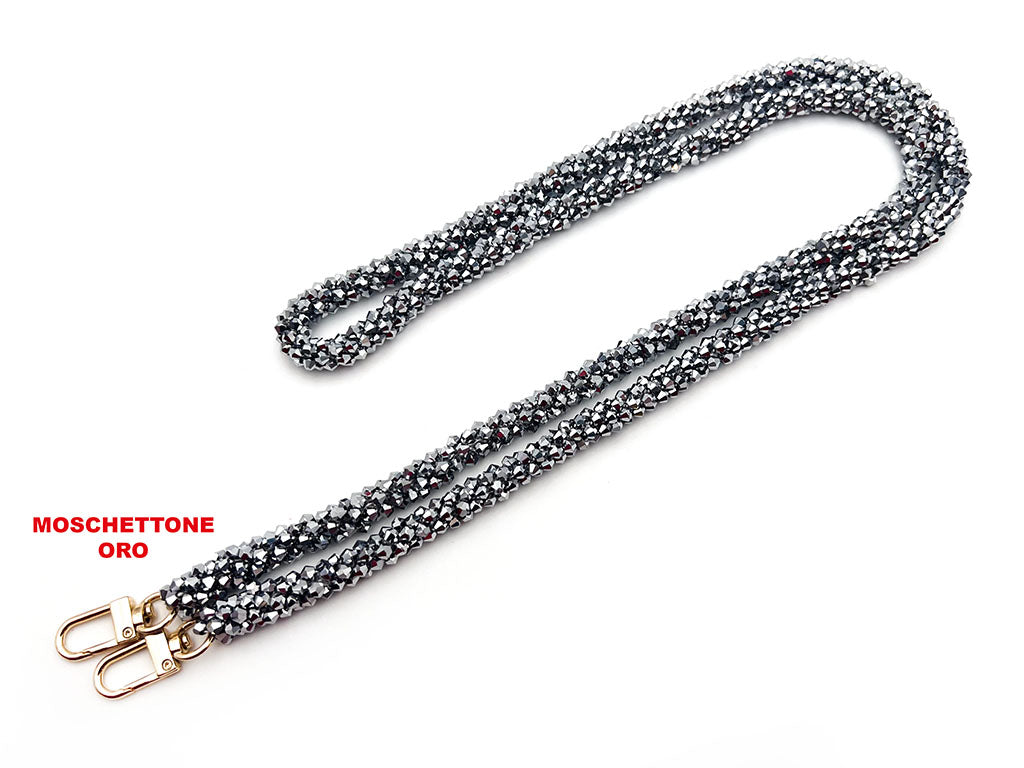 Tracolla cristallo con ganci 130 cm