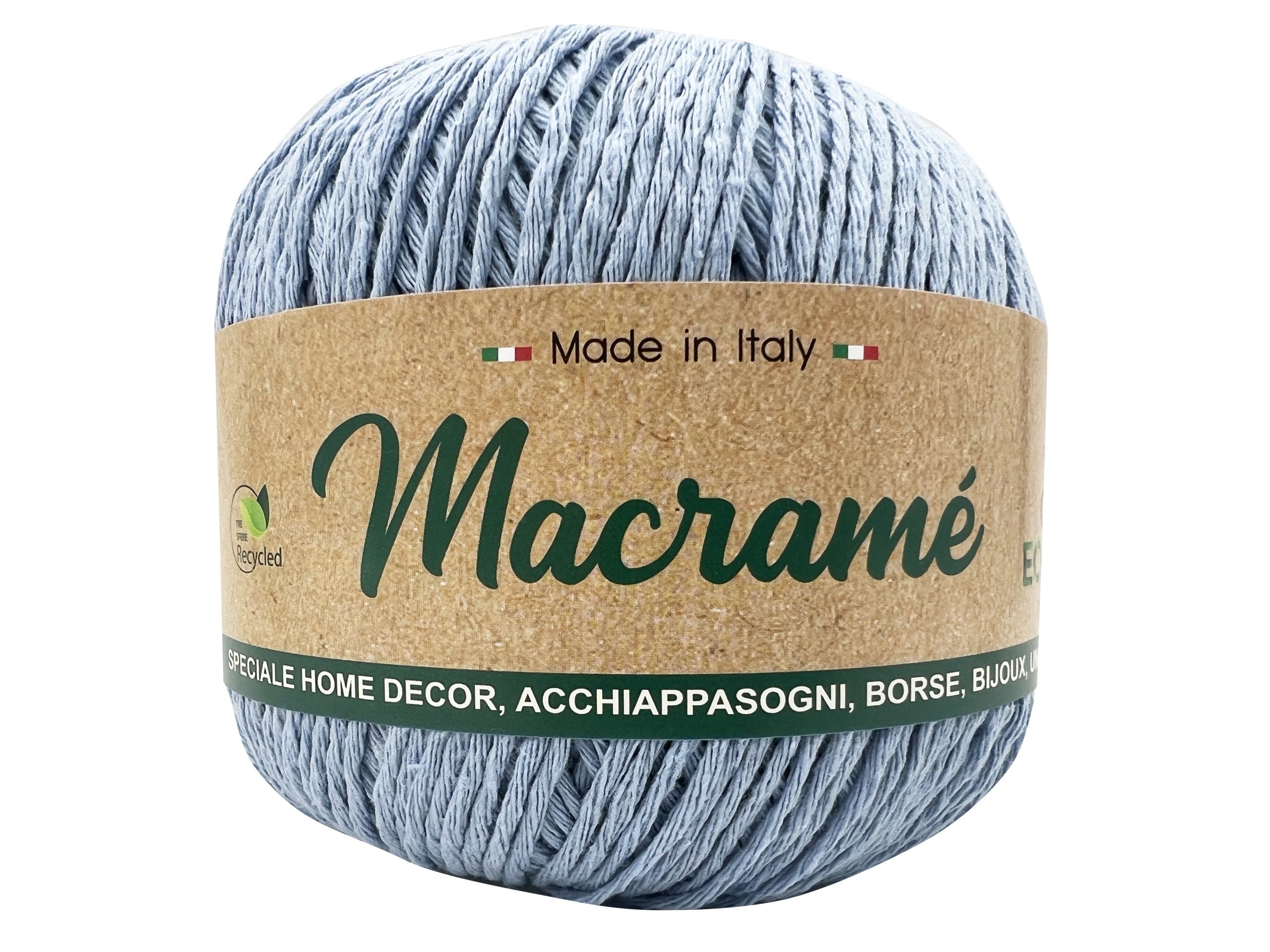 Cordoncino macramè barbante. Confezione