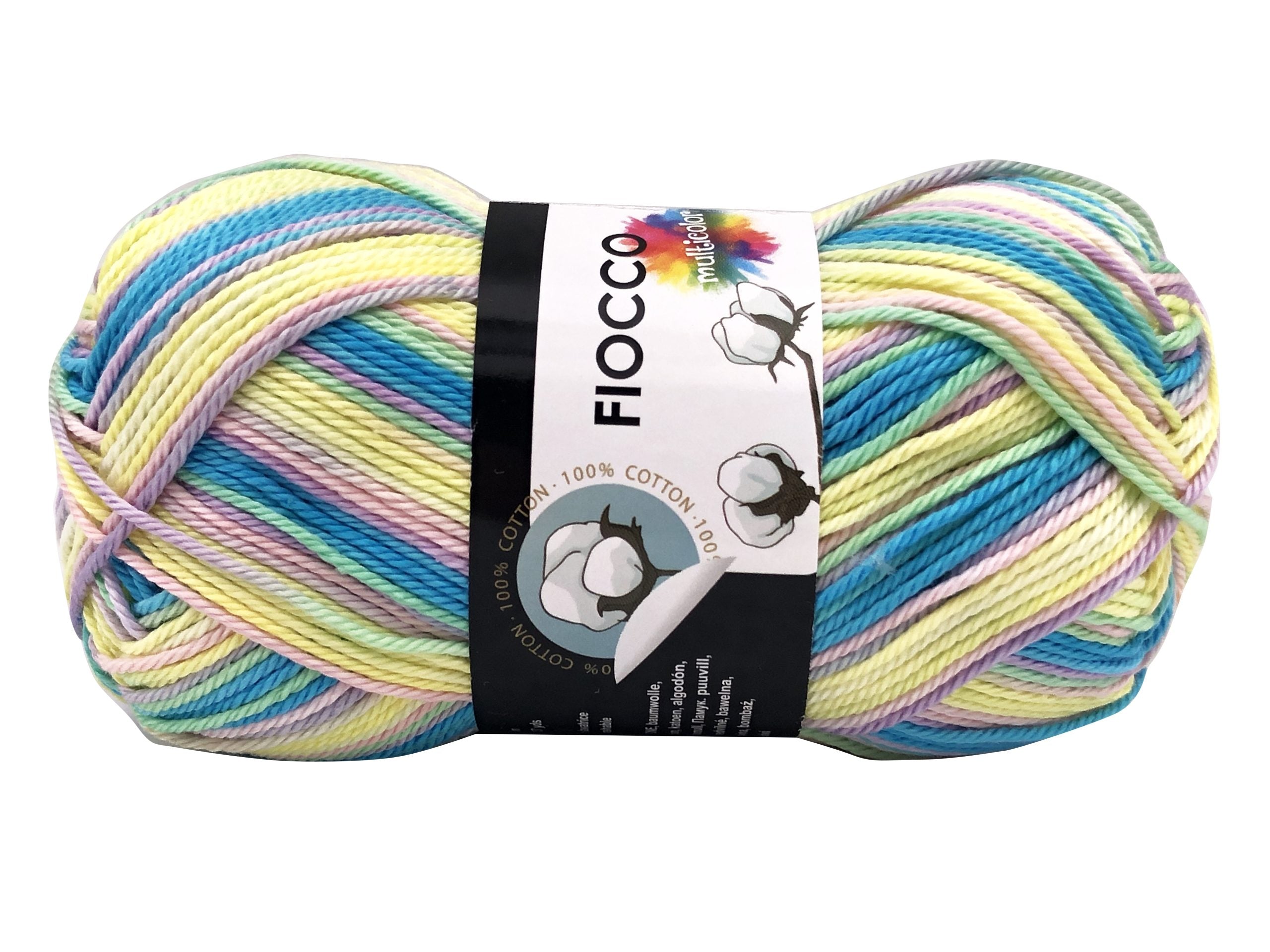 Cotone fiocco multicolor. Gomitolo
