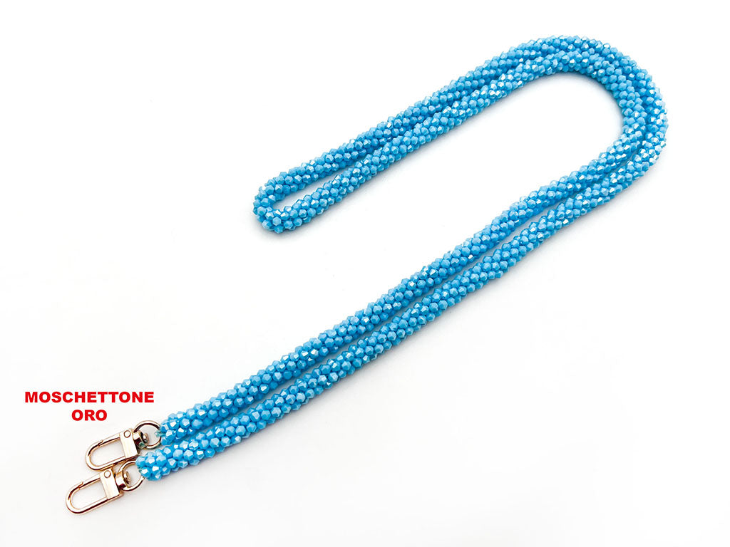 Tracolla cristallo con ganci 130 cm