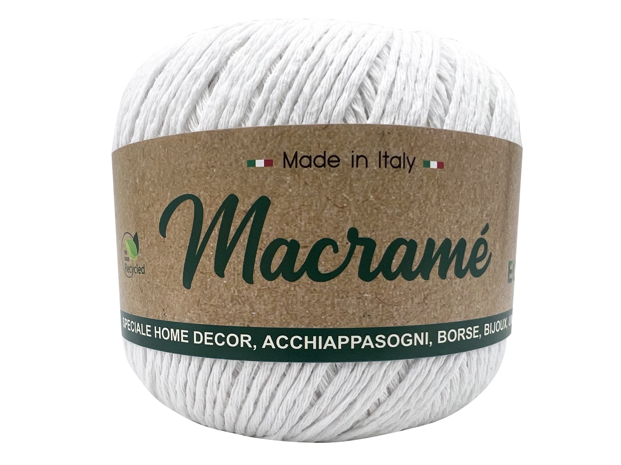 Cordoncino macramè barbante. Confezione