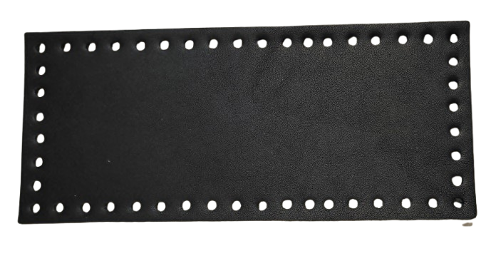 Fondo rettangolare in vera pelle 23×10 cm