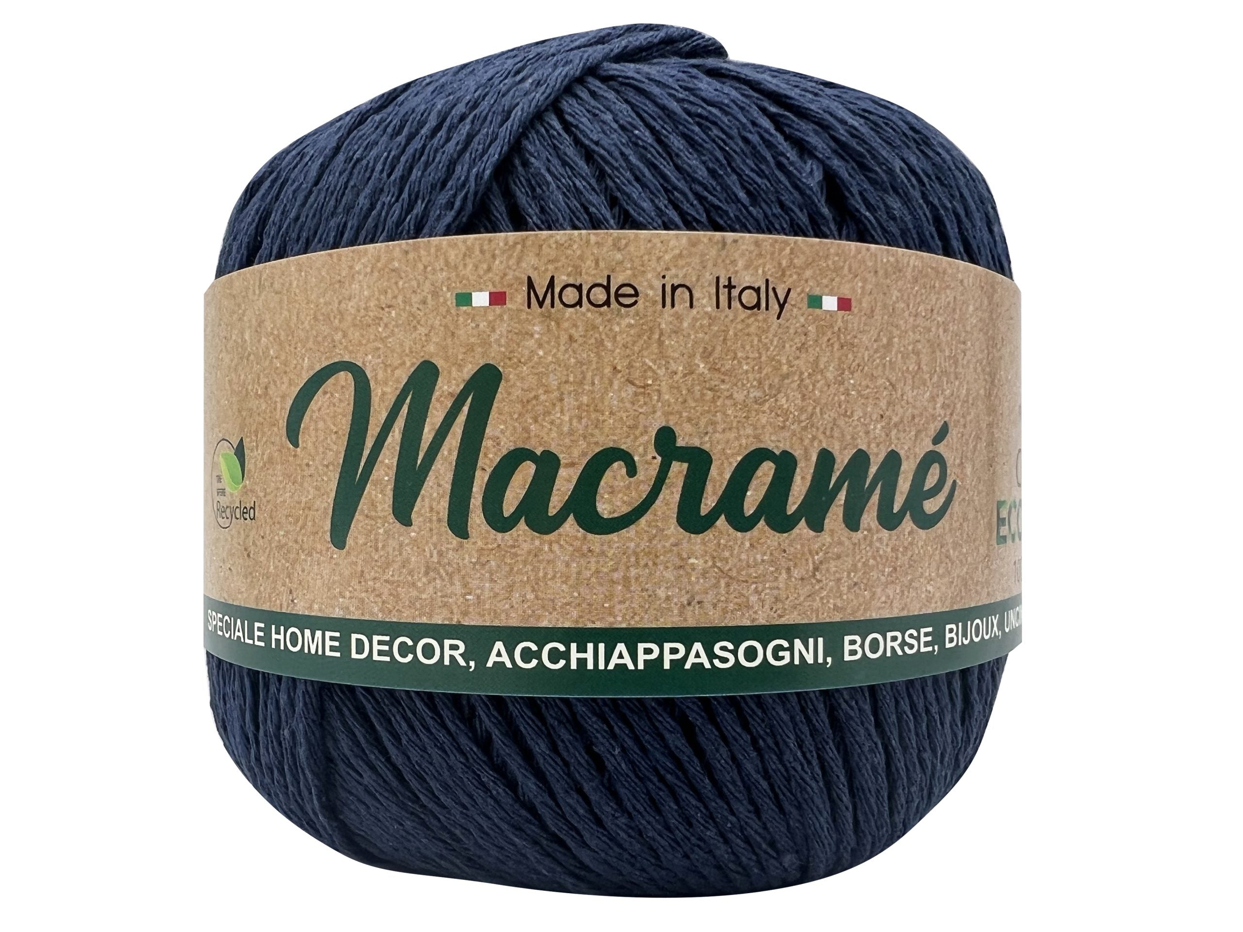Cordoncino macramè barbante. Confezione