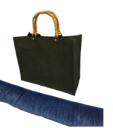 Kit borsa juta con frange misura 30x30 cm