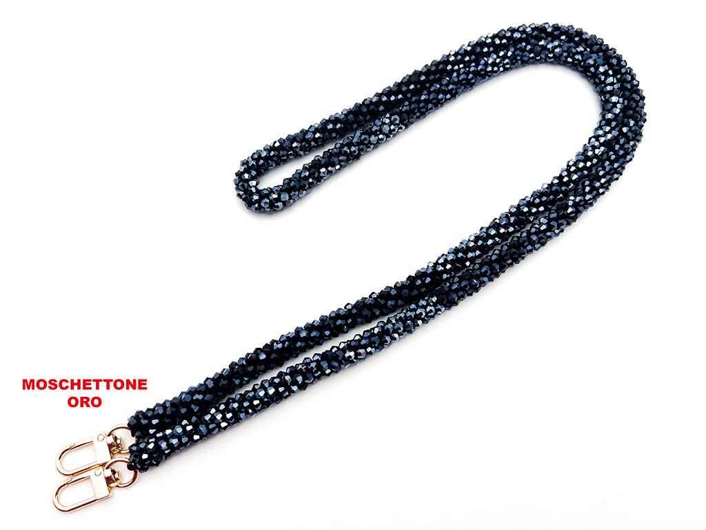 Tracolla cristallo con ganci 130 cm