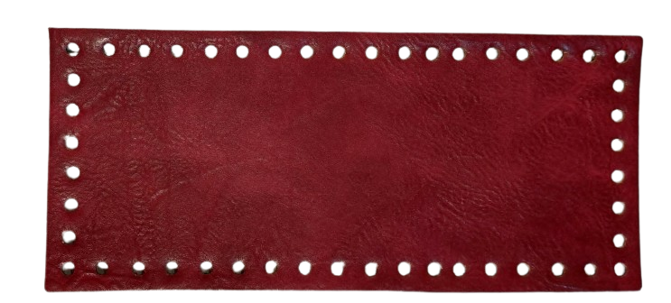 Fondo rettangolare in vera pelle 23×10 cm