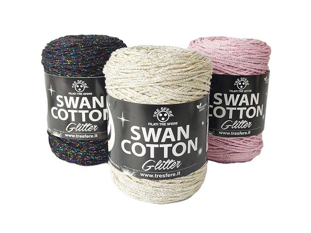 Swan cotton glitter