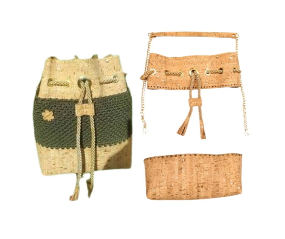 Kit secchiello vasca in vera pelle