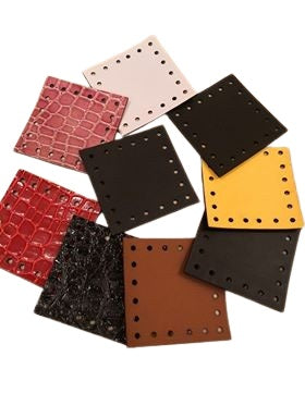 Quadrotti in vera pelle 9x9 cm