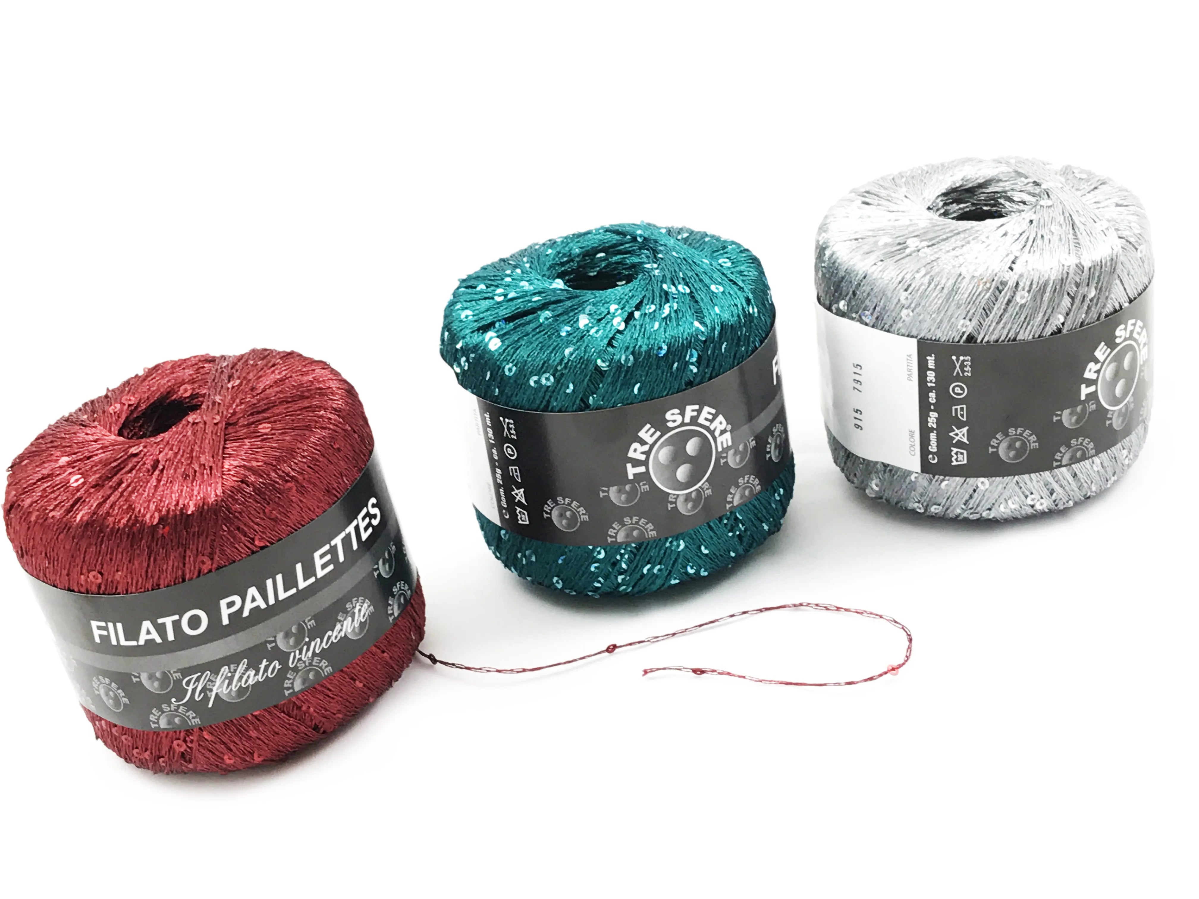 Cotone filato pailettes