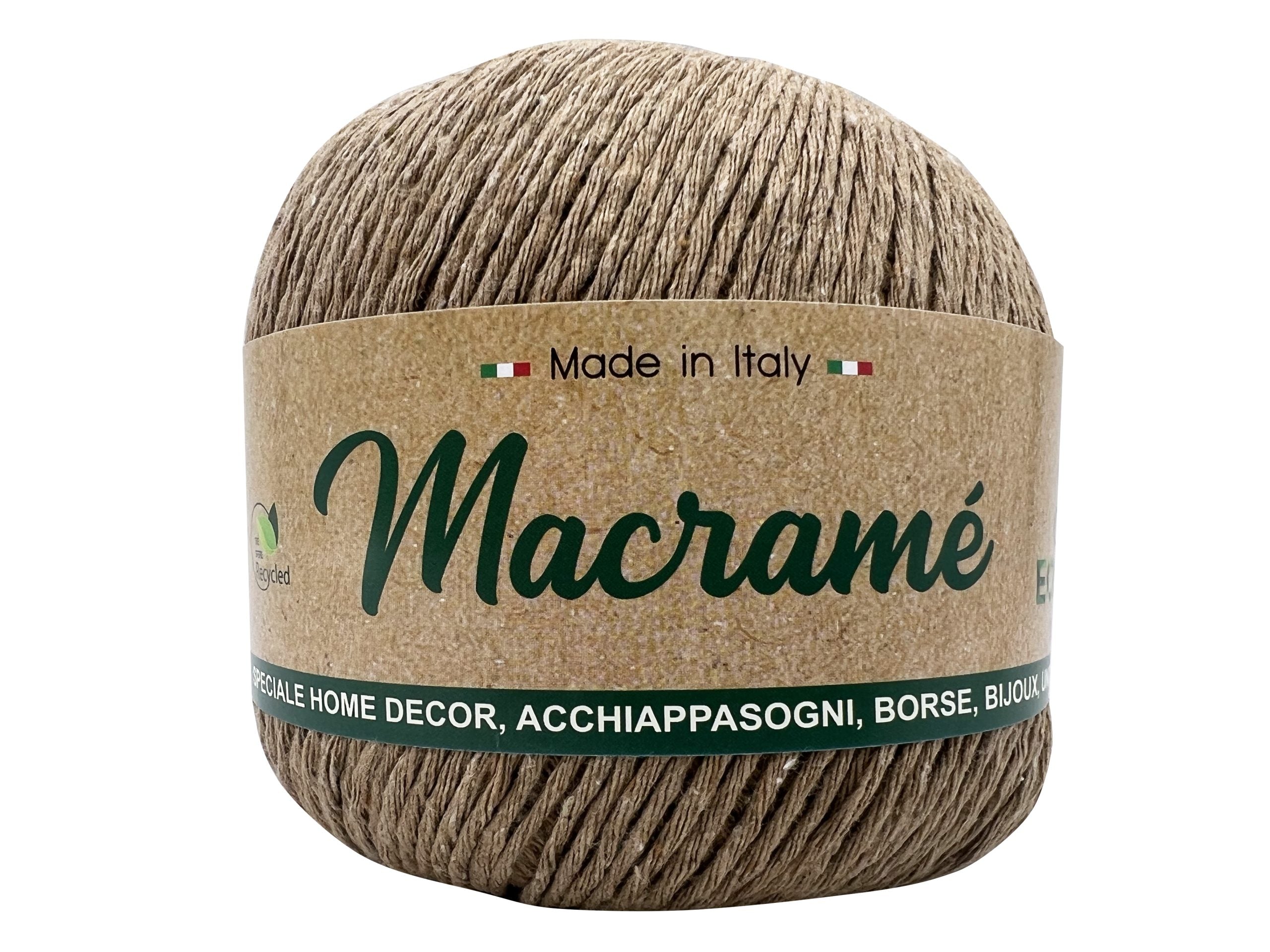 Cordoncino macramè barbante. Confezione