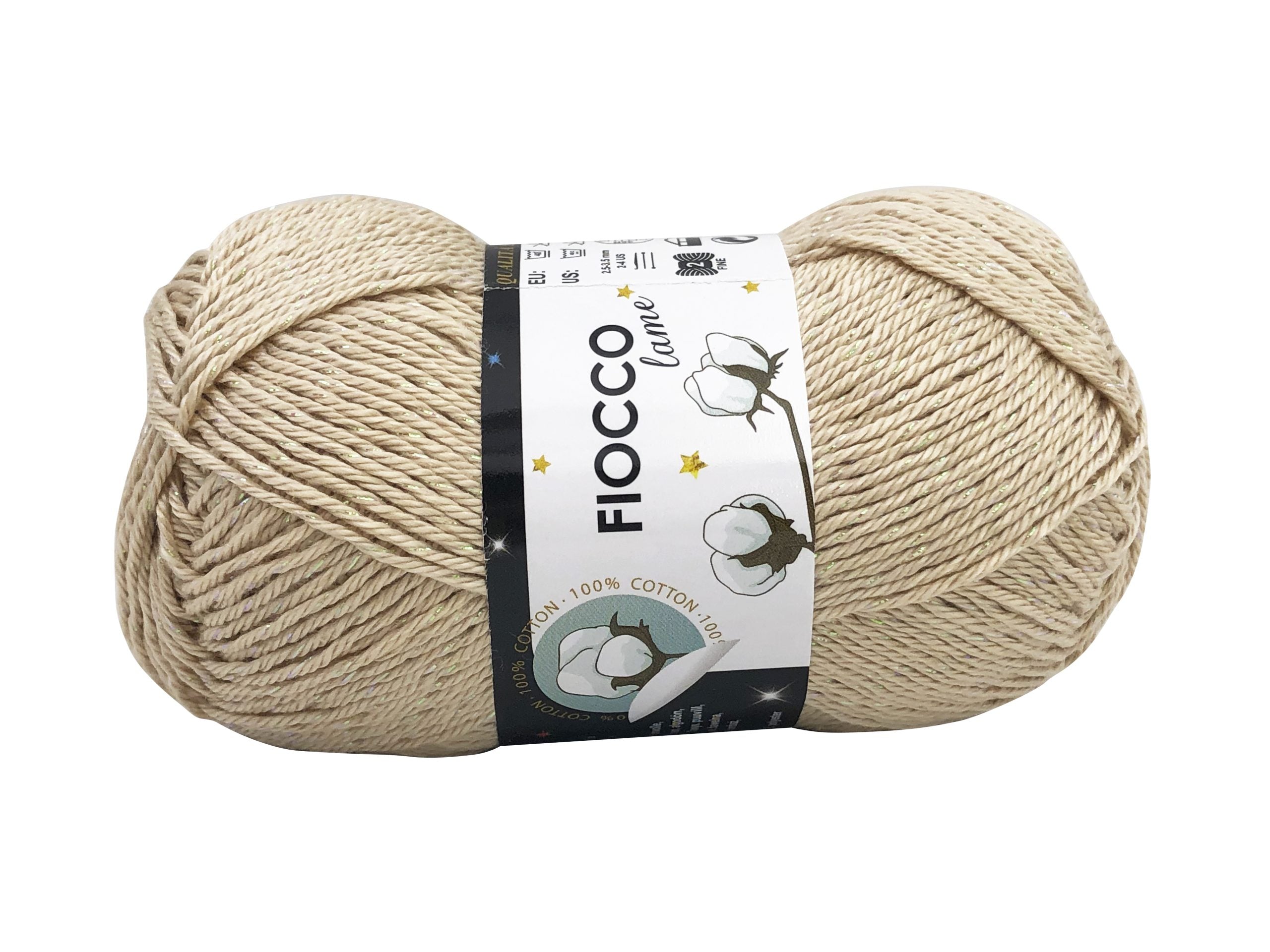 Cotone fiocco lamè. Confezione