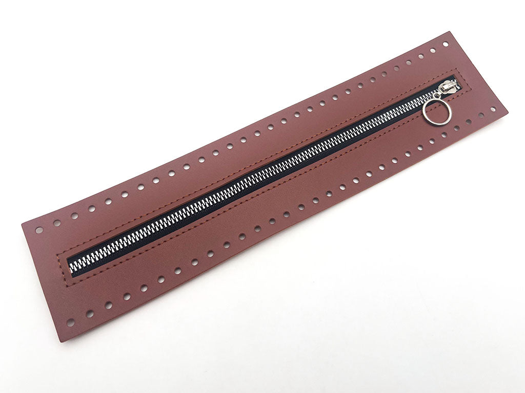 Cerniera zip 27 cm ecopelle