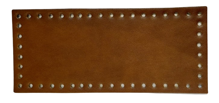 Fondo rettangolare in vera pelle 23×10 cm