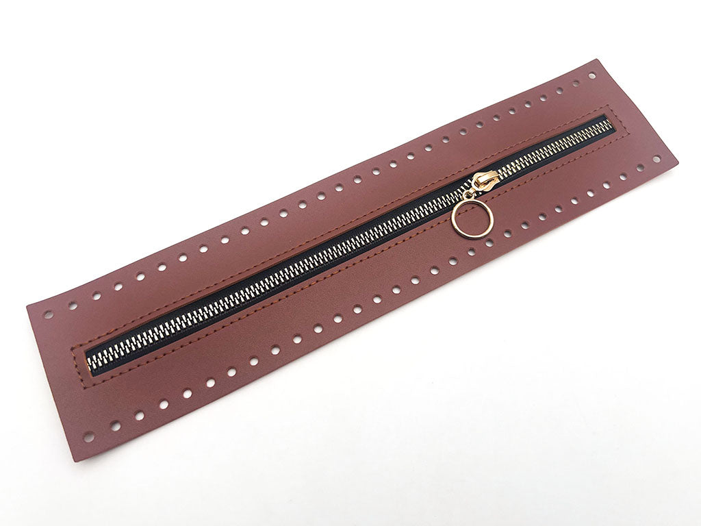 Cerniera zip 27 cm ecopelle