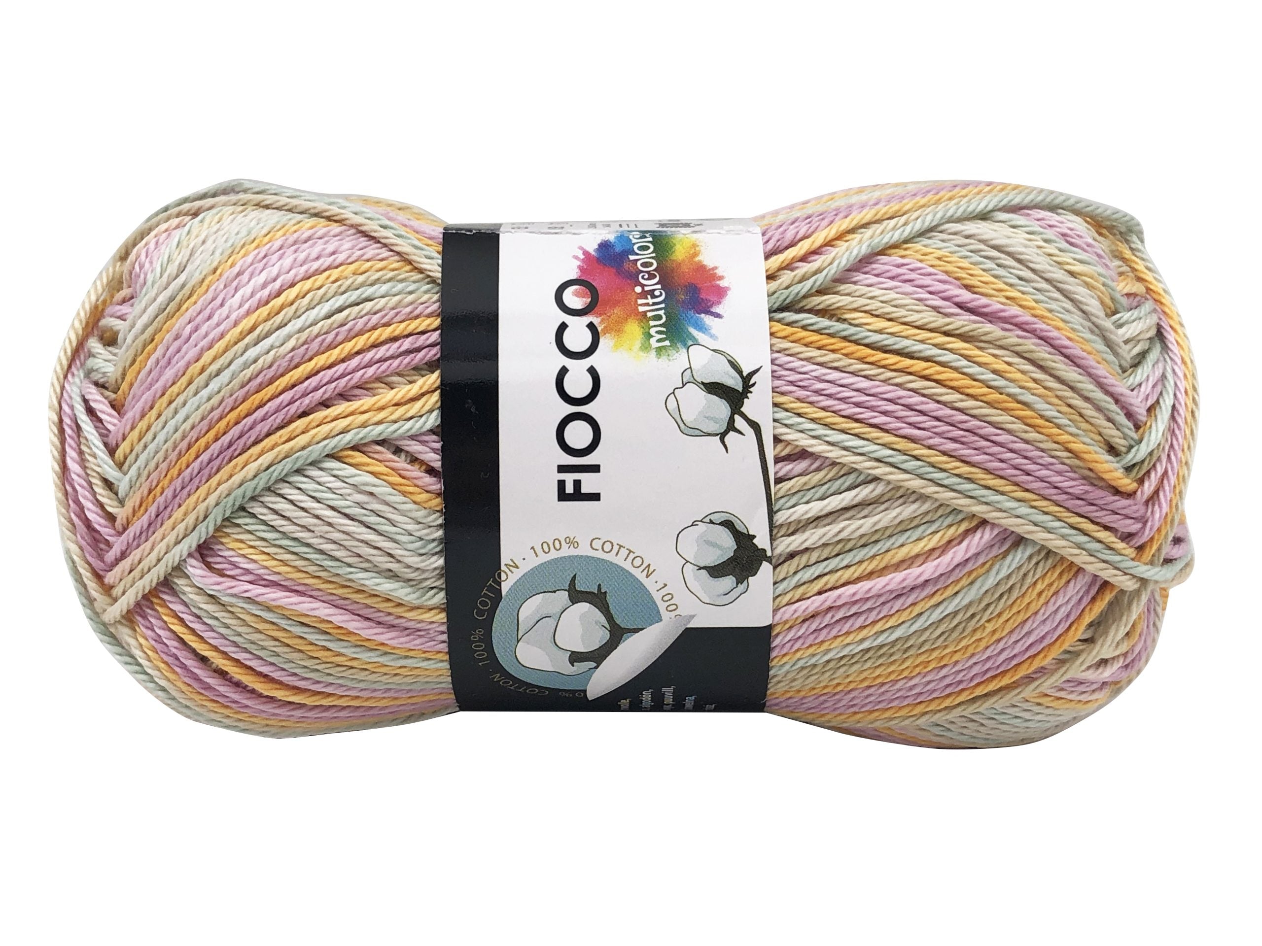 Cotone fiocco multicolor. Gomitolo