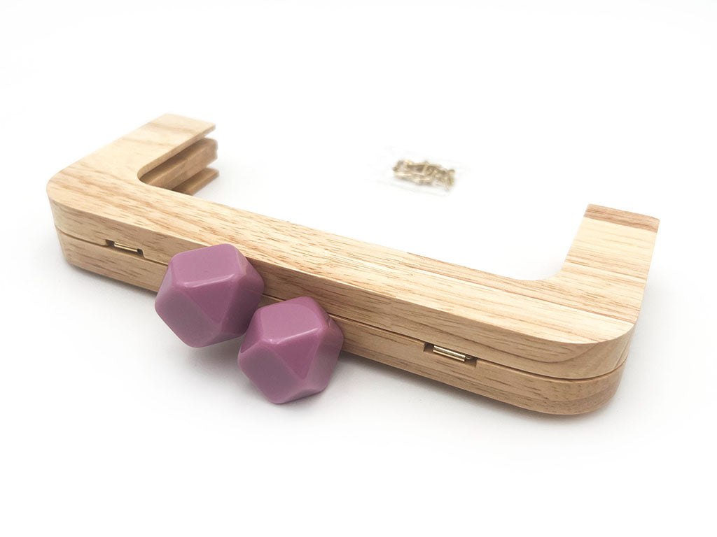 Click clack in legno rettangolare 19,5 cm con perla