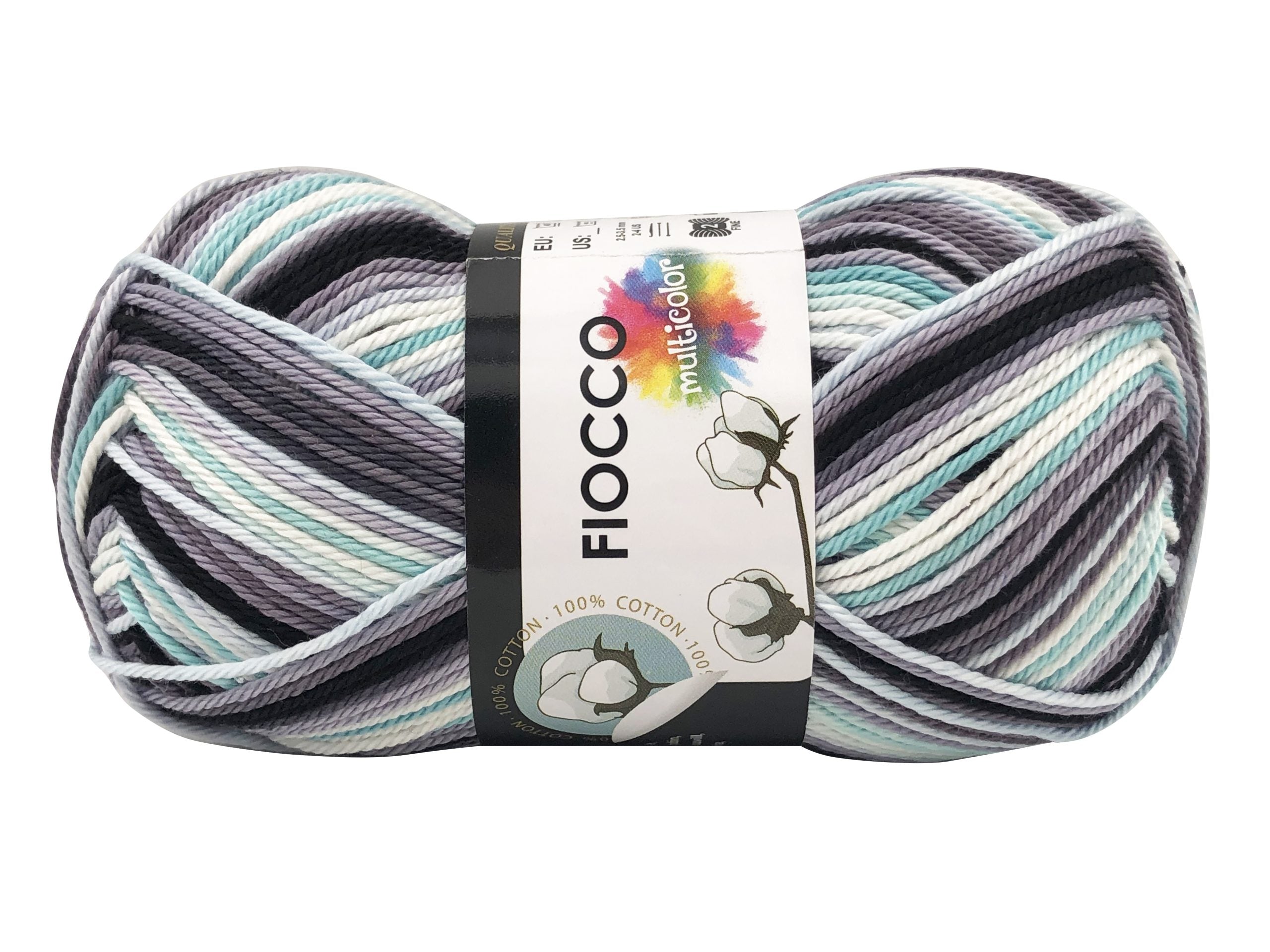 Cotone fiocco multicolor. Gomitolo