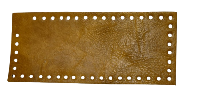 Fondo rettangolare in vera pelle 23×10 cm