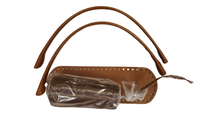 Kit borsa con rafia lucida