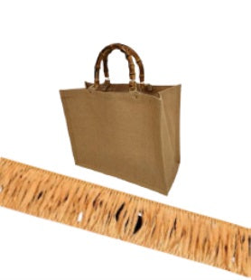 Kit borsa juta con frange misura 30x42 cm