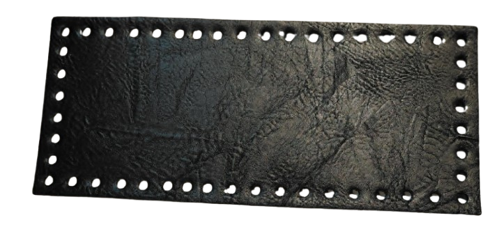 Fondo rettangolare in vera pelle 23×10 cm