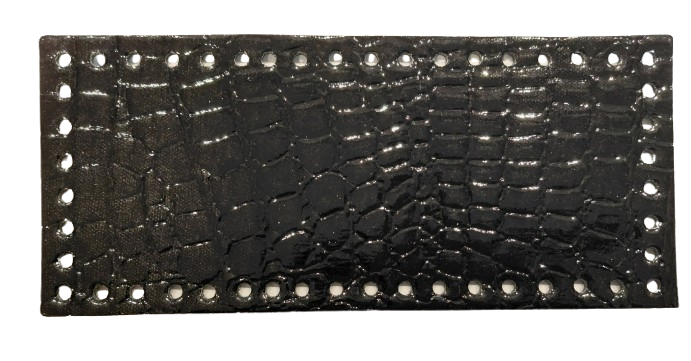 Fondo rettangolare in vera pelle 23×10 cm