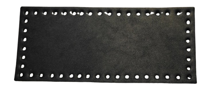 Fondo rettangolare in vera pelle 23×10 cm