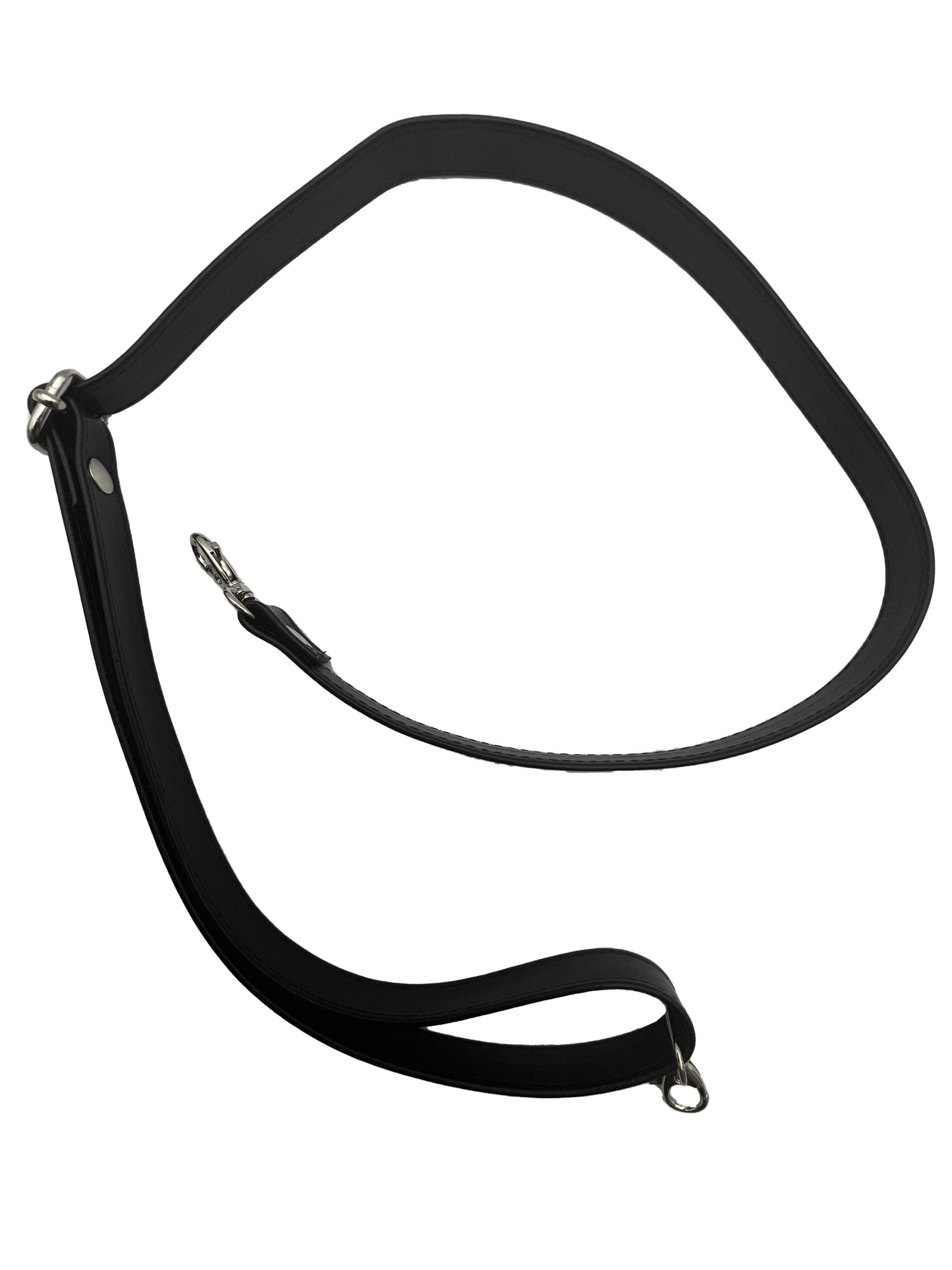 Tracolla in pelle con moschettone