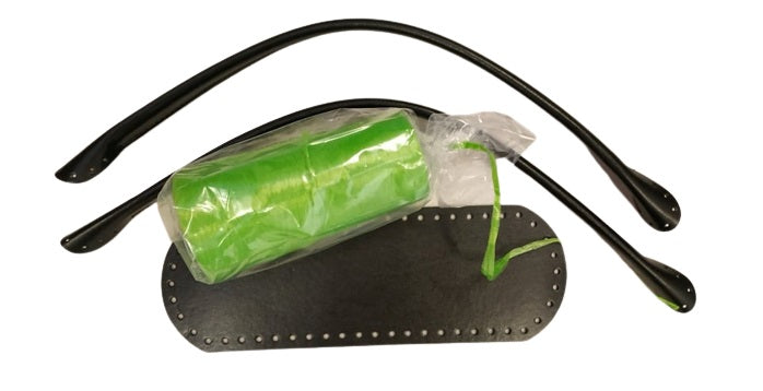 Kit borsa con rafia lucida