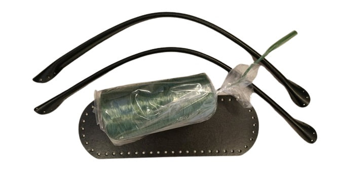 Kit borsa con rafia lucida