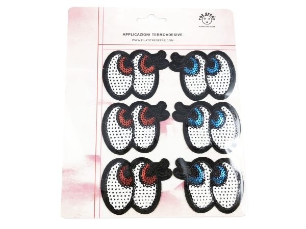 Occhi. Applicazioni termoadesive. 6 pezzi