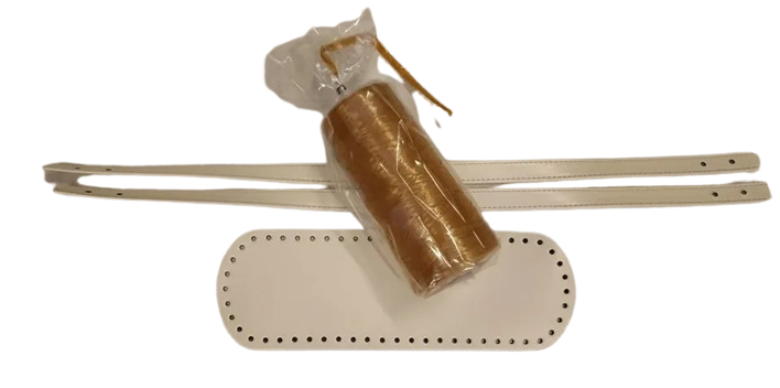 Kit borsa con rafia lucida
