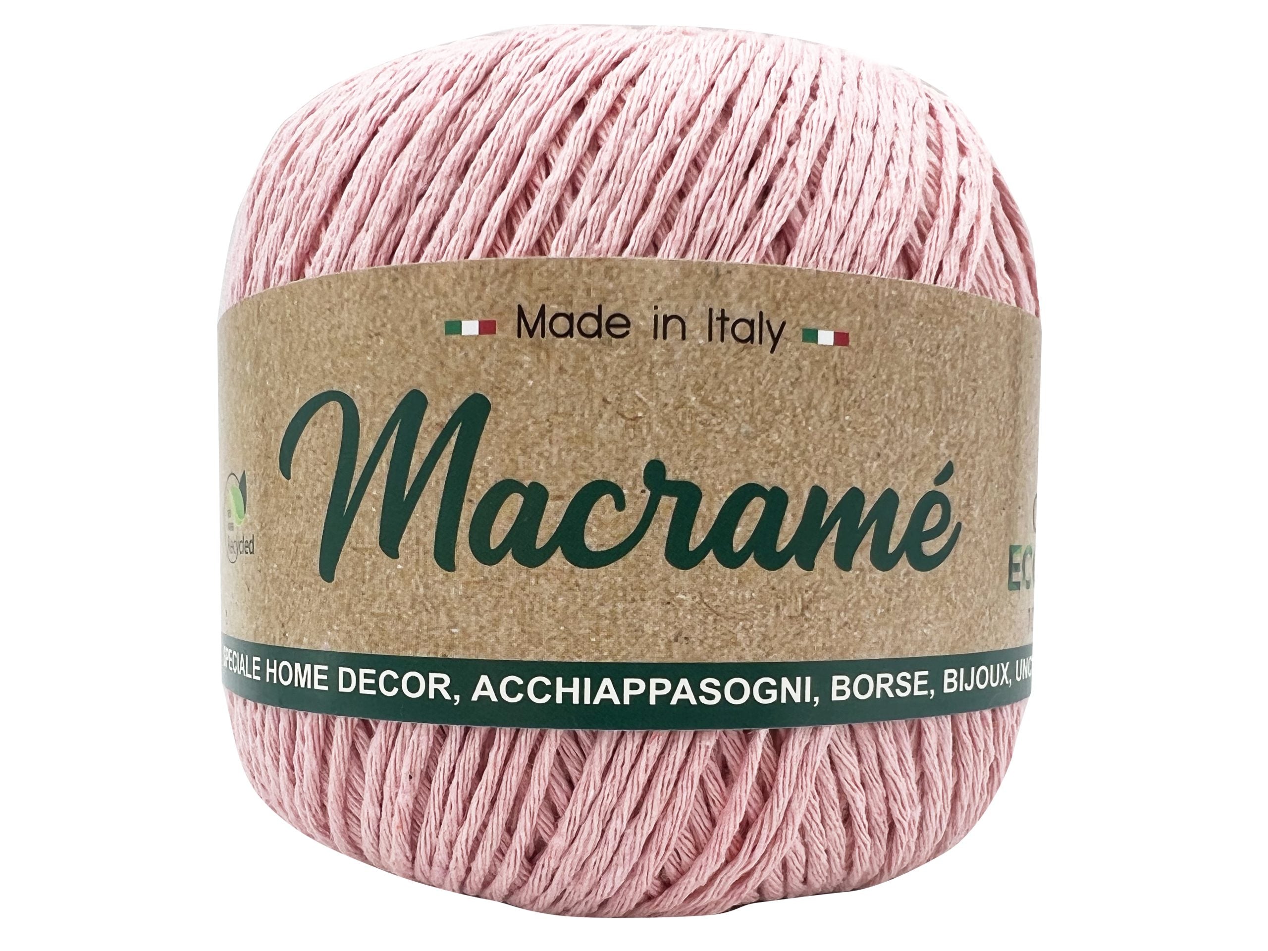 Cordoncino macramè barbante. Confezione