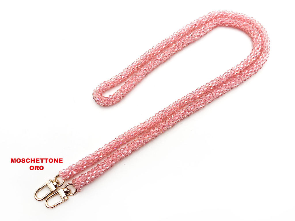 Tracolla cristallo con ganci 130 cm