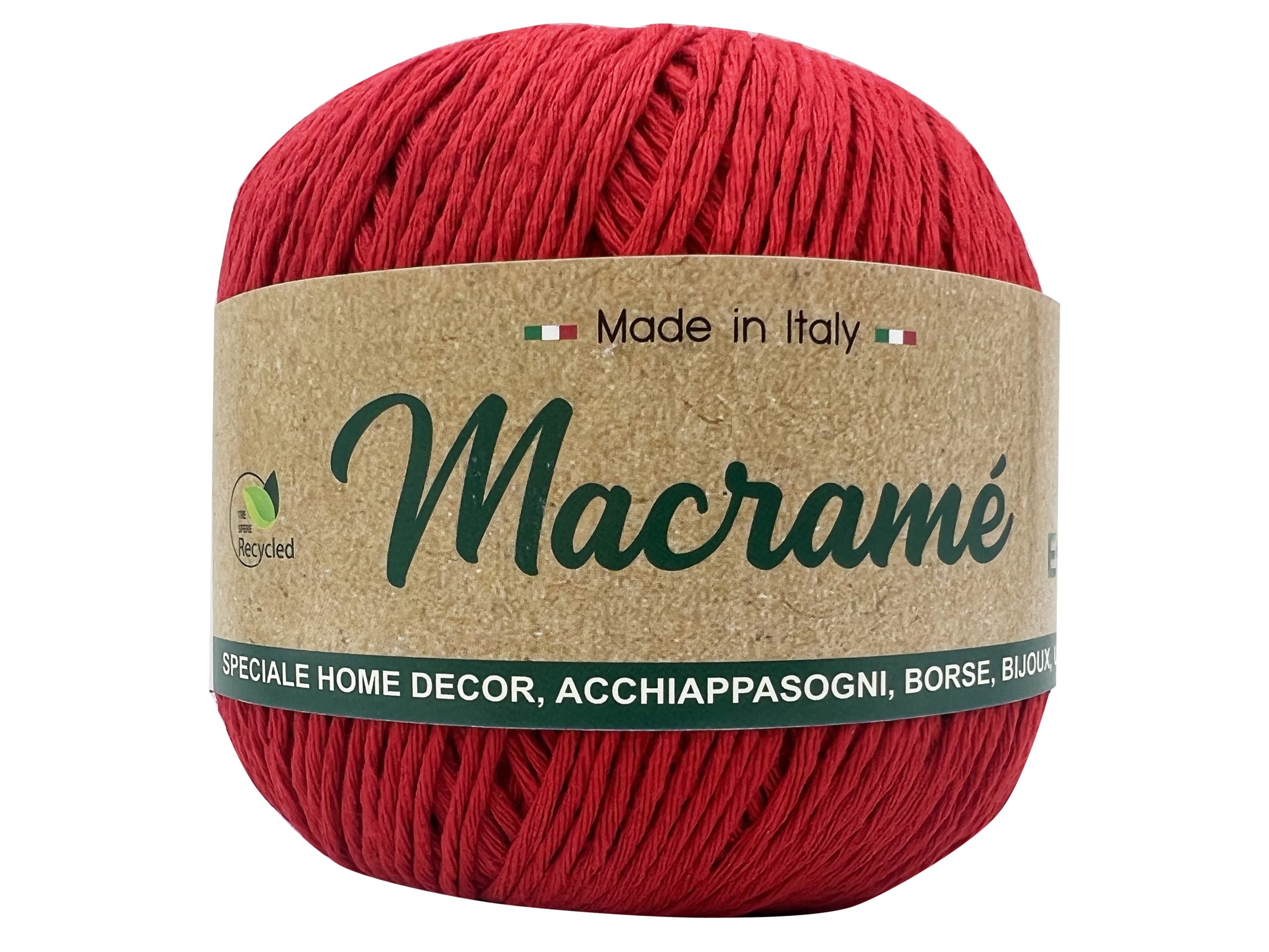 Cordoncino macramè barbante. Confezione