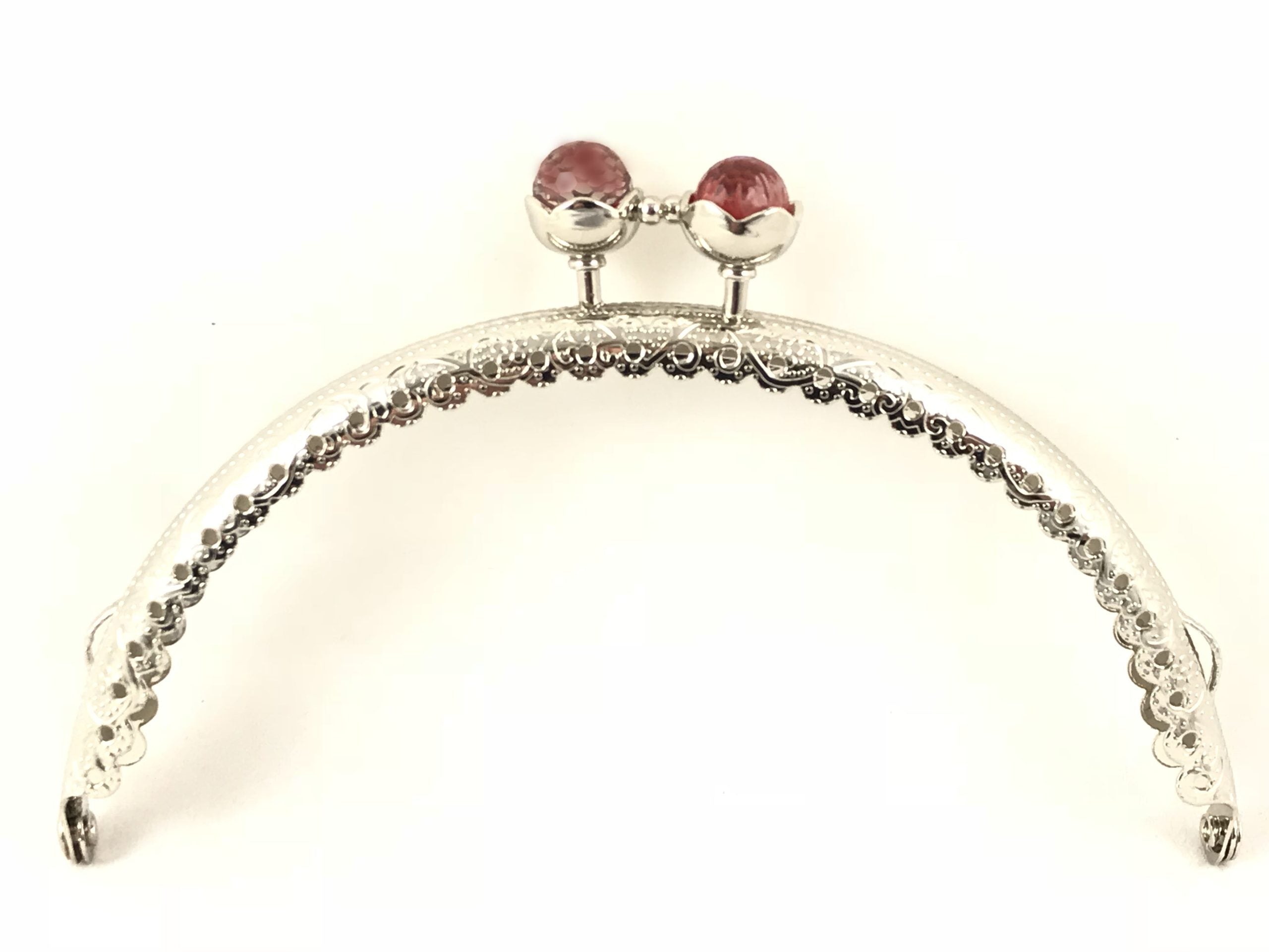 12,5 cm  ovale argento con fiore