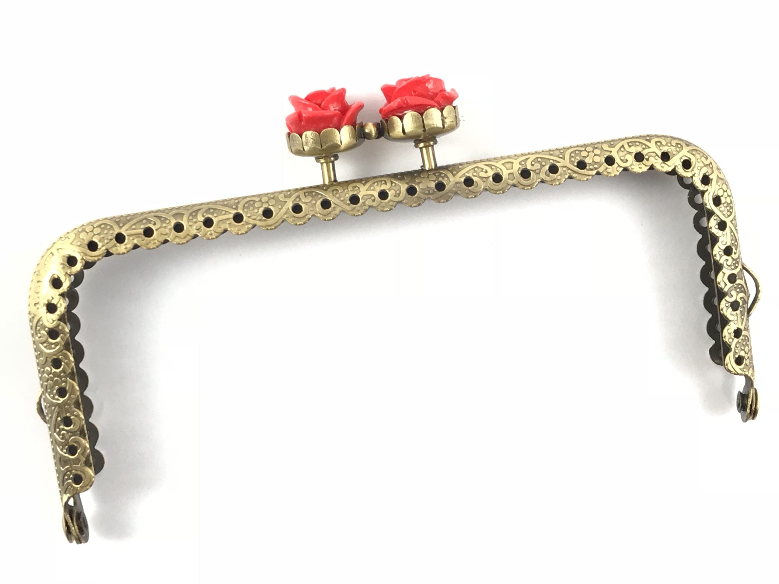 12,5 cm rettangolare bronzo con fiore