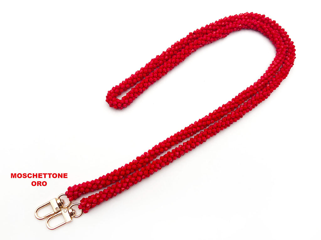 Tracolla cristallo con ganci 130 cm