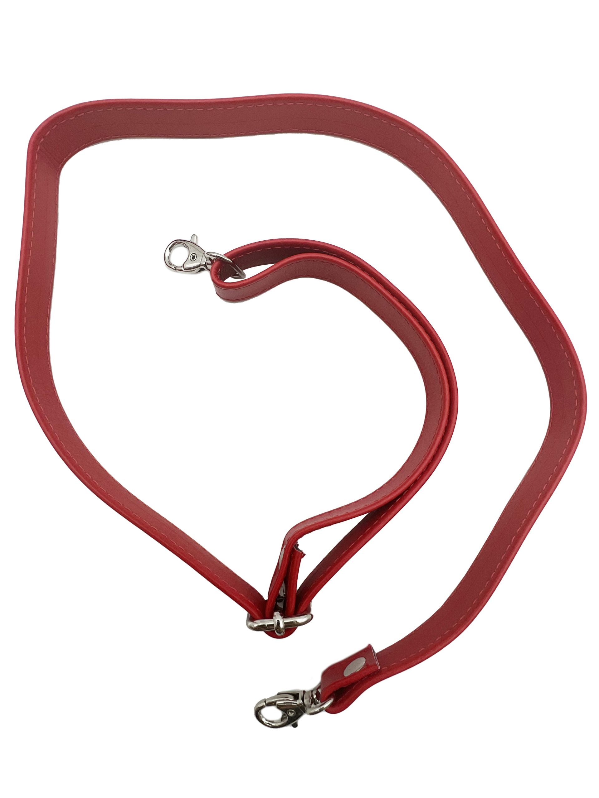 Tracolla in pelle con moschettone