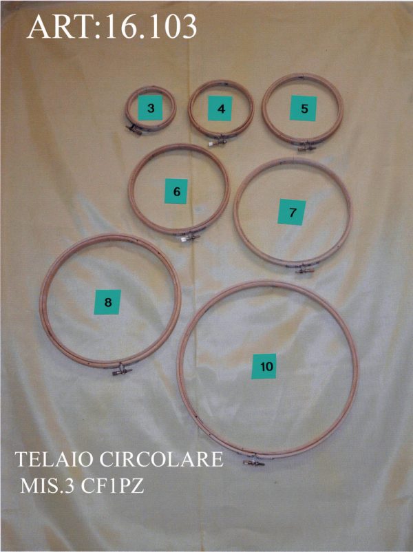 Telaio circolare in bamboo. Tutte le misure