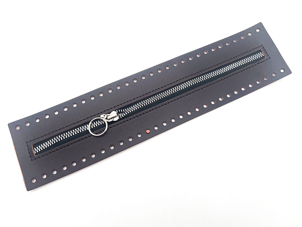 Cerniera zip 27 cm ecopelle