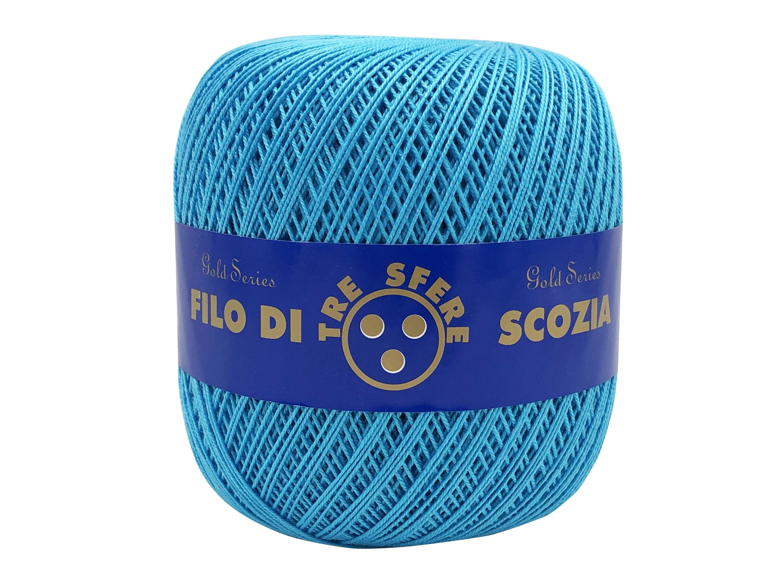 Cotone filo di scozia colorato. Titolo 8