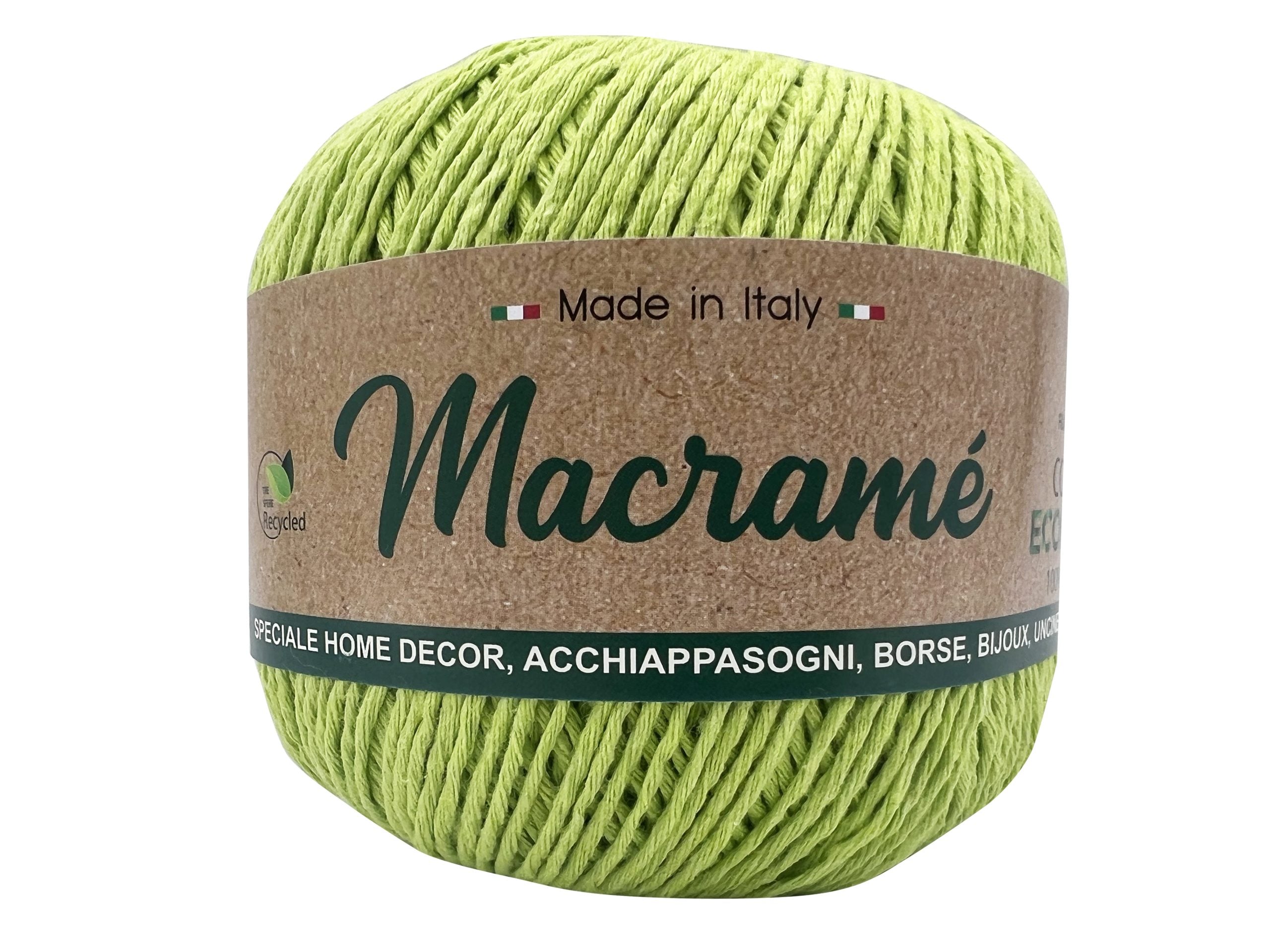 Cordoncino macramè barbante. Confezione