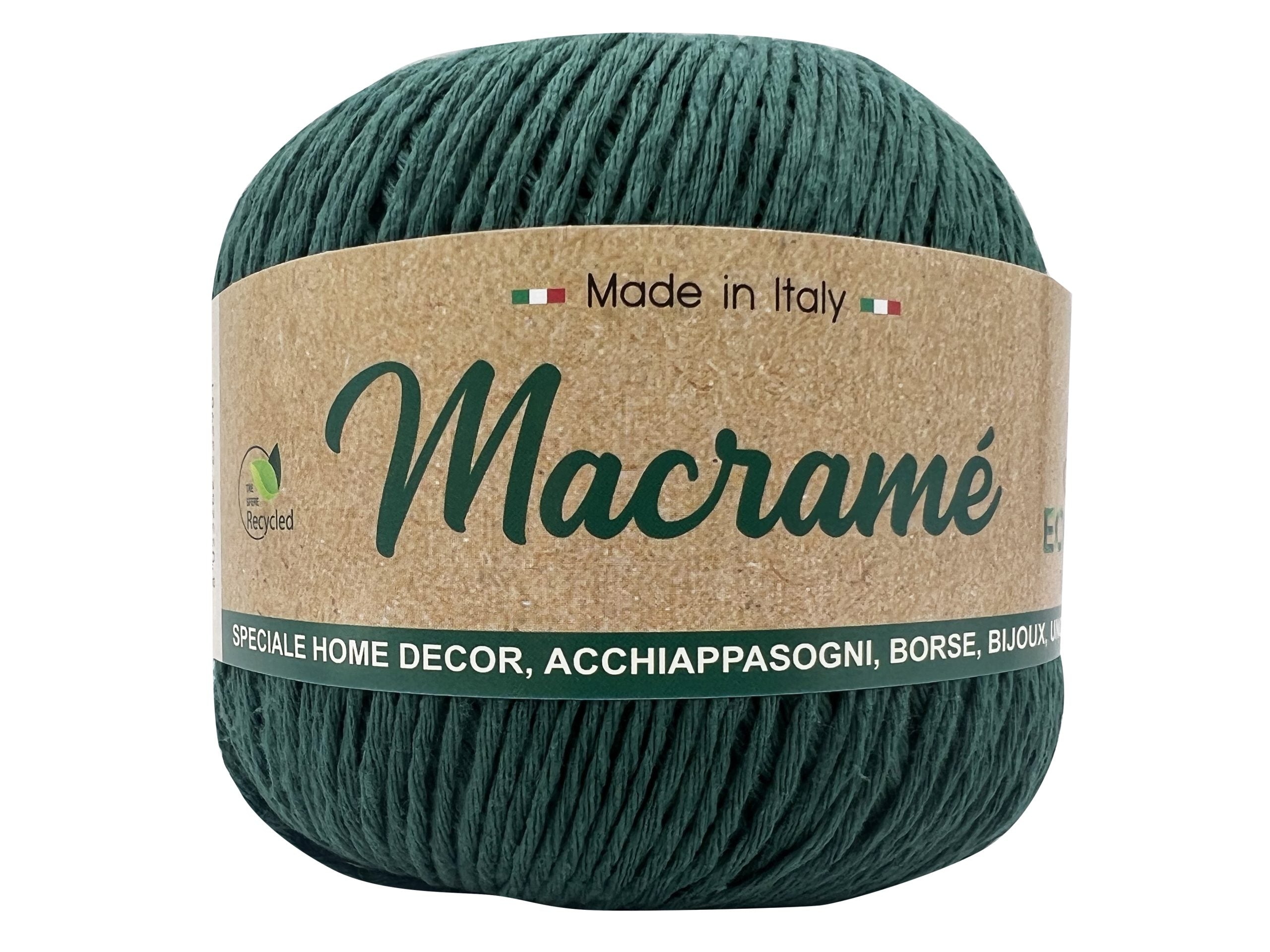 Cordoncino macramè barbante. Confezione